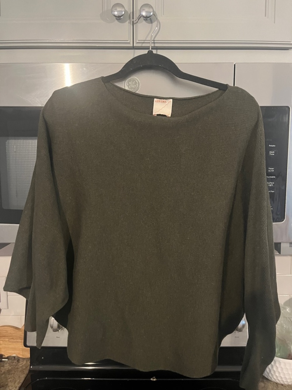 Kerisma Olive Green Lightweight Knit Top s/m